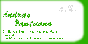 andras mantuano business card